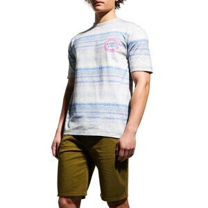 Scotch & Soda mens blue cotton short sleeve crew neck mélange jersey tee NEW XL